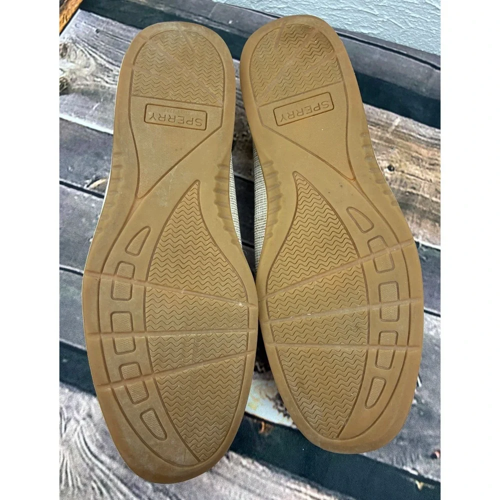 Sperry Top-Sider Angelfish Boat Shoes Womens 12M Tan Beige Leather STS99201